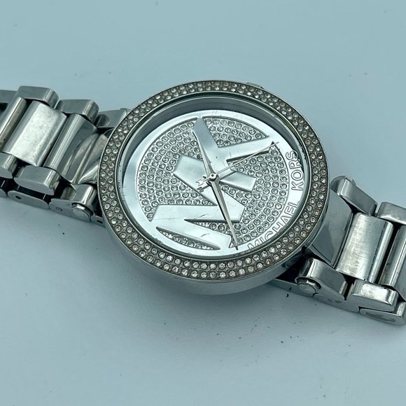 Used Michael Kors Ladies Silver Parker Watch MK5925 - Picture 5 of 8